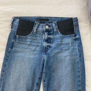 Joe’s side-tab skinny distressed maternity jeans